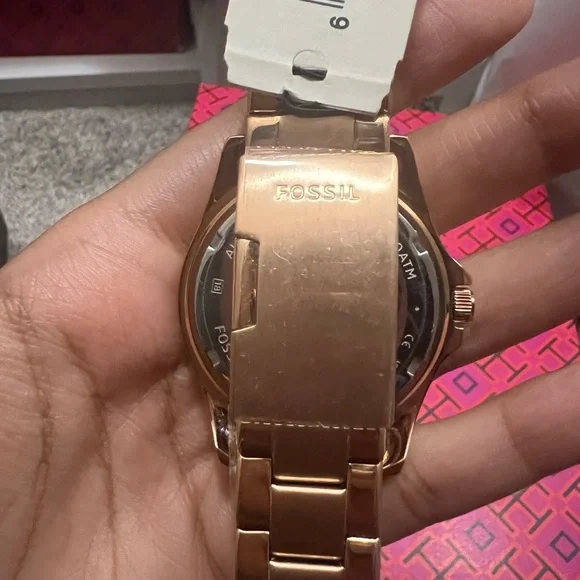 Fossil Women's Gold Watch with Crystal Accents - Picture 3 of 3